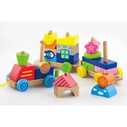 Детски дървен влак за дърпане Viga Toys