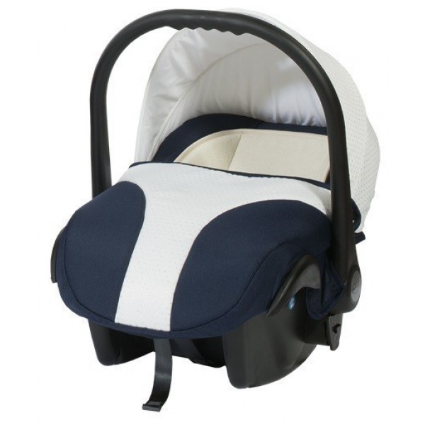 Бебешка кошница за кола Baby Merc Style тъмно синьо с бяло