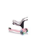 Тротинетка Globber със седалка Globber 4 в 1 със стабилизатор, GO UP Sporty Lights - Пепел от рози