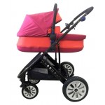 Комбинирана количка 2 в 1 Zooper Flamenco Flaming Plaid, червена