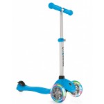 Тротинетка Globber за деца Primo Lights със светещи гуми и регулируема височина - Светло синя