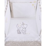Бебешки спален комплект Kikka Boo 6 части 60/120 с бродерия Little Dreamer Stars