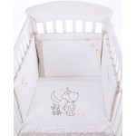 Бебешки спален комплект Kikka Boo 6 части 60/120 с бродерия Little Dreamer Stars