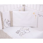 Бебешки спален комплект Kikka Boo 6 части 60/120 с бродерия Little Dreamer Stars