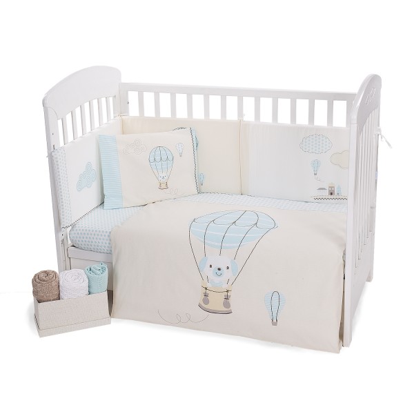 Бебешки спален комплект Kikka Boo 6 части Puppy on Balloon 60x120