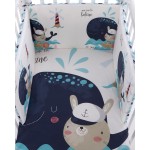 Бебешки спален комплект Kikka Boo 6 части 60/120 Happy Sailor