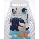 Бебешки спален комплект Kikka Boo 6 части 60/120 Happy Sailor