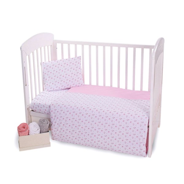 Бебешки спален комплект Kikka Boo трико 4 части Pink Flowers 70/140