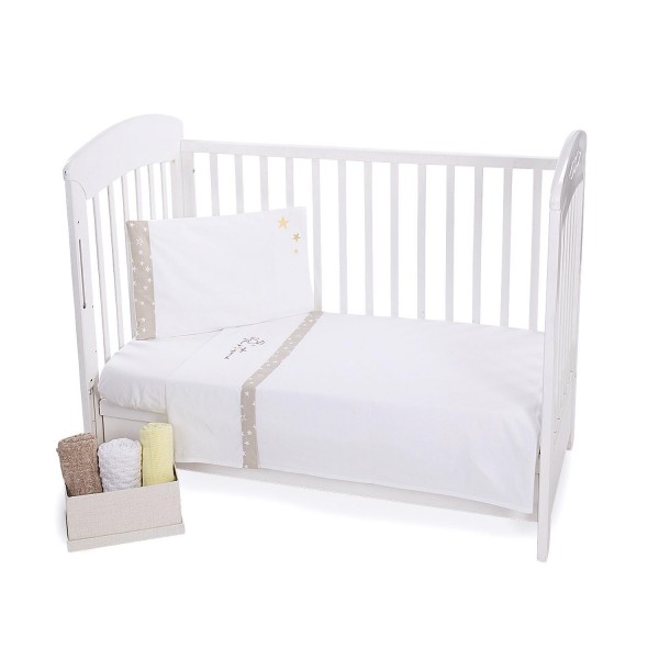 Бебешки спален комплект Kikka Boo 3 части EU style 60/120 с бродерия Little Dreamer Stars