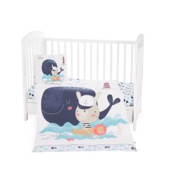 Бебешки спален комплект Kikka Boo 5 части, 70х140 Happy Sailor