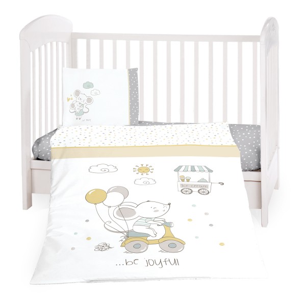 Бебешки спален комплект Kikka Boo 5 части 70/140 Joyful Mice