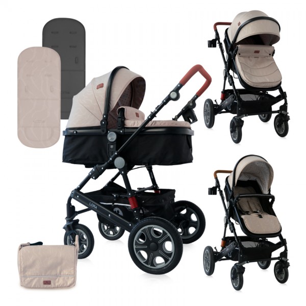 Комбинирана количка Lorelli Lora Beige&black Dots