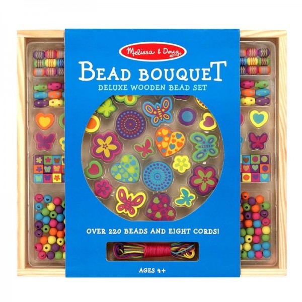 Дървени мъниста за нанизване - Букет от цветя Melissa & Doug