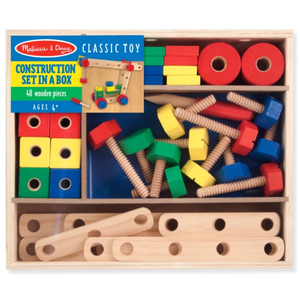 Дървен конструктор с гайки и болтове Melissa & Doug Дървен конструктор с гайки и болтове Melissa & Doug