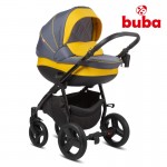 Бебешка количка 3в1 Buba Bella 716, Pewter-Yellow