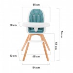 Столче за хранене KinderKraft TIXI, Тюркоаз