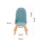 Столче за хранене KinderKraft TIXI, Тюркоаз