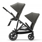 Бебешка количка за близнаци Cybex Gazelle S Soho Grey black
