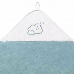 Хавлия за баня Babyono 100/100 см. Облак Бял/Син 142/09 Хавлия за баня Babyono 100/100 см. Облак Бял/Син 142/09