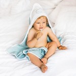 Хавлия за баня Babyono 100/100 см. Облак Бял/Син 142/09 Хавлия за баня Babyono 100/100 см. Облак Бял/Син 142/09