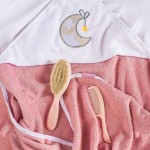 Хавлия за баня Babyono 100/100 см. Луна Бял/Розов 142/10