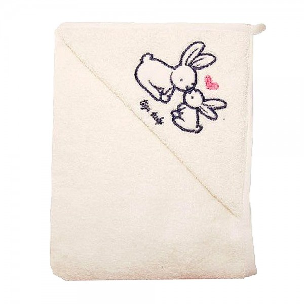 KR-008 Хавлия с качулка Little Bunnies TEGA Baby