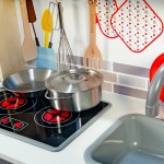 Детска дървена кухня със светлини и звукови ефекти
