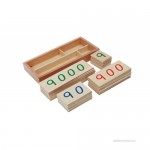 Комплект дървени плочки с числа от 1 до 9000 - голям