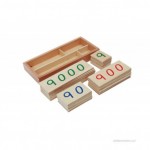 Комплект дървени плочки с числа от 1 до 9000 - малък
