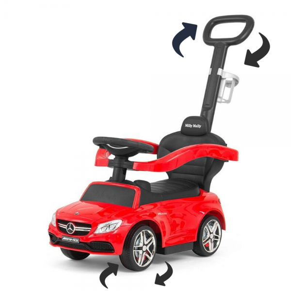 Кола за яздене Milly Mally Mercedes AMG - Червено
