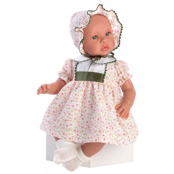 Кукла бебе Asi Dolls, Лея, с рокля на цветя, 46 см Кукла бебе Asi Dolls, Лея, с рокля на цветя, 46 см