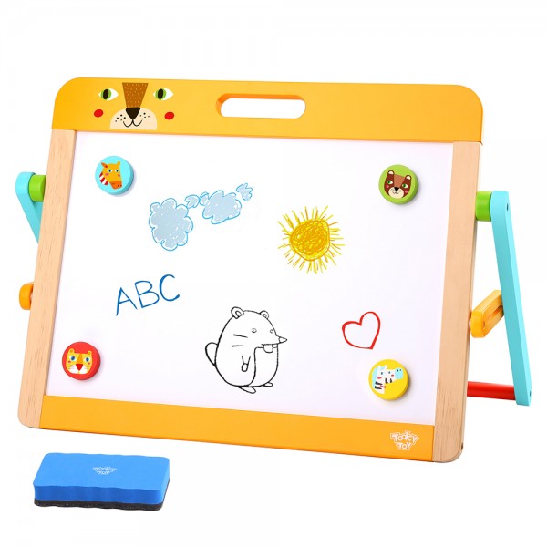 Двустранна настолна магнитна дъска за писане, с аксесоари Tooky Toy