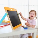 Двустранна настолна магнитна дъска за писане, с аксесоари Tooky Toy