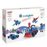 Hoogar Kids, Пластмасов конструктор, 6 в 1, 142 части, синя серия Hoogar Kids, Пластмасов конструктор, 6 в 1, 142 части, синя серия