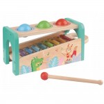 Музикален свят - ксилофон с чукче и топки за бебе Lelin toys Музикален свят - ксилофон с чукче и топки за бебе Lelin toys