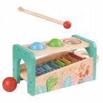 Музикален свят - ксилофон с чукче и топки за бебе Lelin toys Музикален свят - ксилофон с чукче и топки за бебе Lelin toys