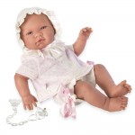 Кукла бебе Asi Dolls, Мария с плетено тоалетче и шапка, 43 см
