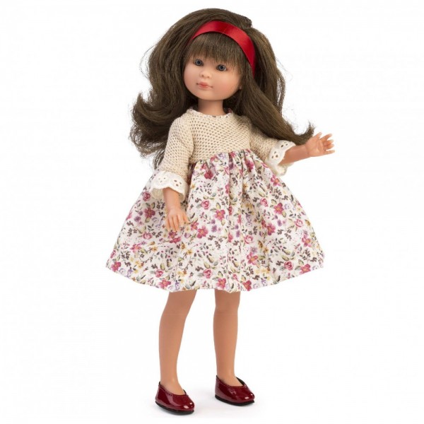 Кукла Asi Dolls Силия, с рокля на цветя, 30 см