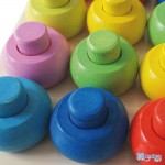 Дървена игра за сортиране и нанизване Дървена игра за сортиране и нанизване