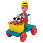 Играчка за дърпане "Клоун с ксилофон" Woody Играчка за дърпане "Клоун с ксилофон" Woody