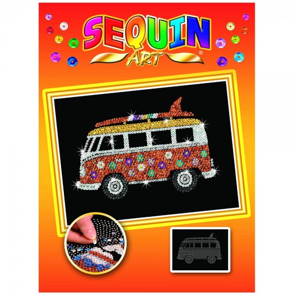 Изкуство с пайети, Camper van, KSG crafts
