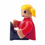 Дървен комплект с влакче и колички "Град", локомотив с батерия Woody Дървен комплект с влакче и колички "Град", локомотив с батерия Woody