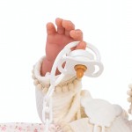 Кукла бебе Asi Dolls, Мария с рокля на цветя, 43 см