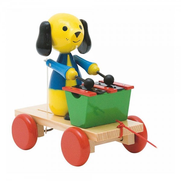Играчка за дърпане "Куче с ксилофон" Woody Играчка за дърпане "Куче с ксилофон" Woody