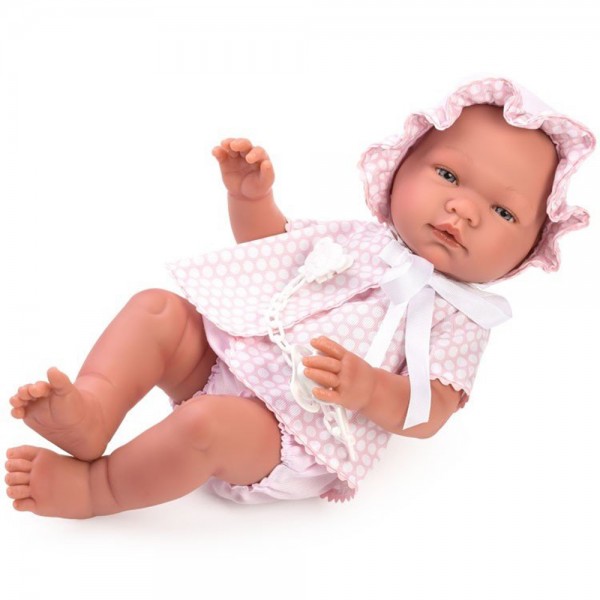 Кукла бебе Asi Dolls Мария с розово костюмче на точки