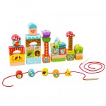 Дървен конструктор и игра за нанизване Вълшебна гора Tooky Toy