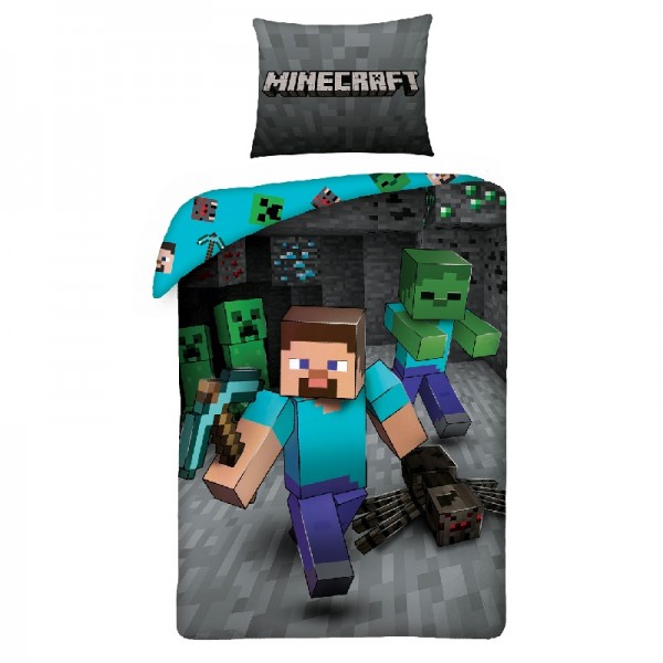 Детски спален комплект Minecraft Steeve and Mobs