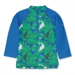 Детска блуза с UPF50+ защита в син цвят на акули